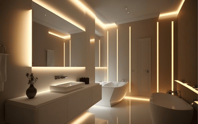 10 ý tưởng đèn chiếu sáng nhà tắm ấn tượng