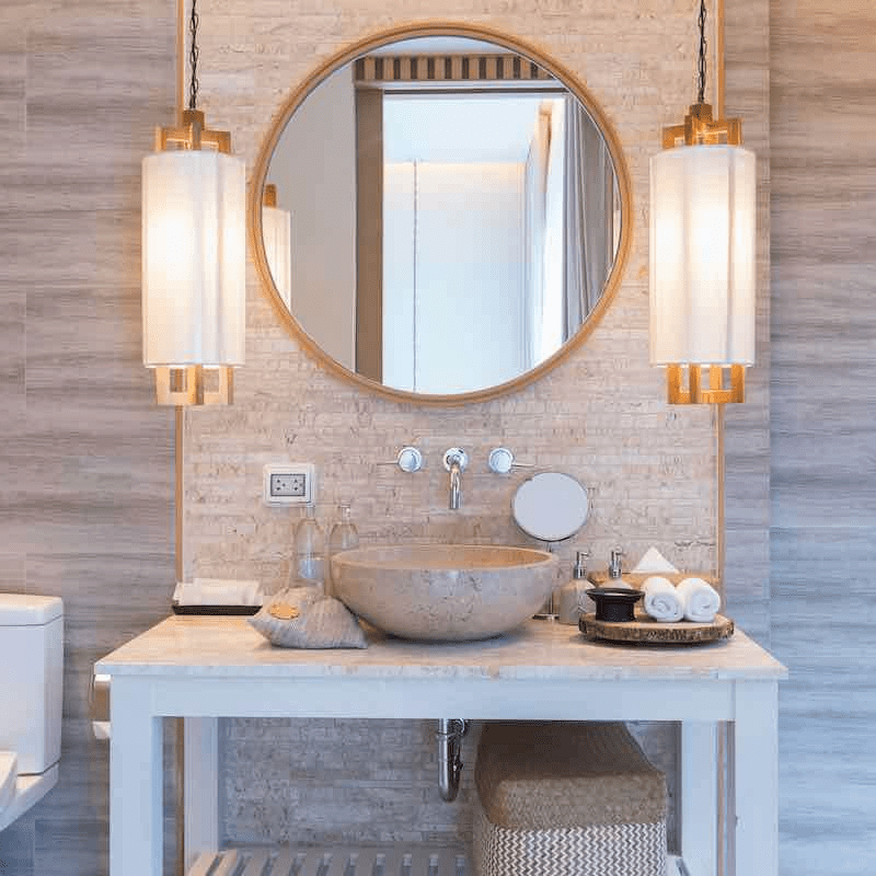 10 ý tưởng đèn chiếu sáng nhà tắm ấn tượng