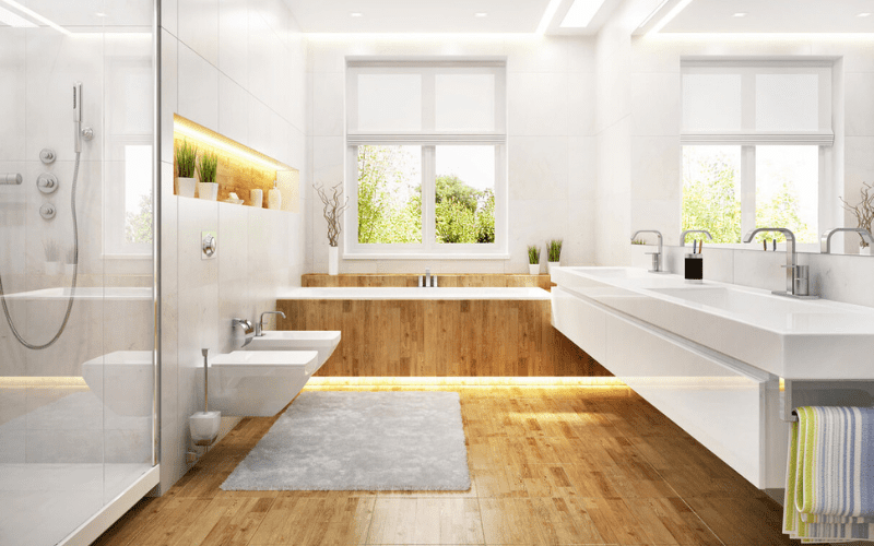 8 cách trang trí phòng tắm với gam màu trắng
