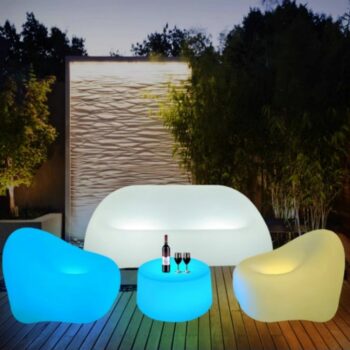 Bộ bàn ghế bar tròn phát sáng độc đáo BF1701
