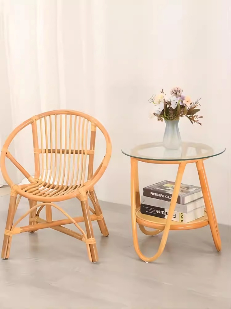 Bộ bàn ghế mây uống trà thư giãn NH0302 12
