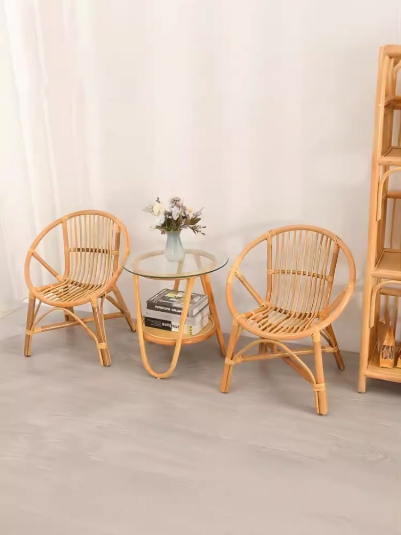 Bộ bàn ghế mây uống trà thư giãn NH0302 5
