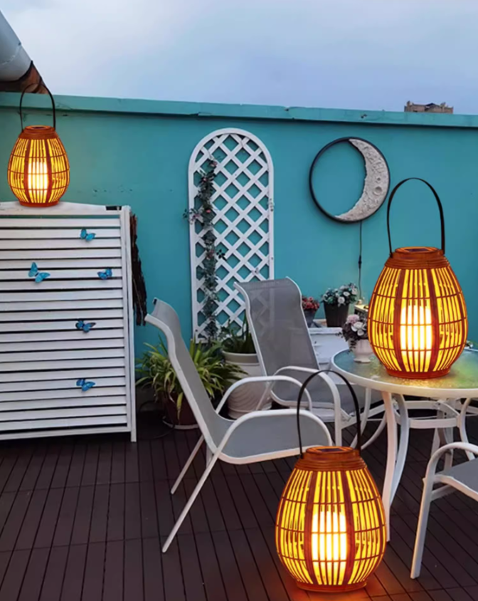 Đèn lồng giả tre năng lượng mặt trời LD7458 14