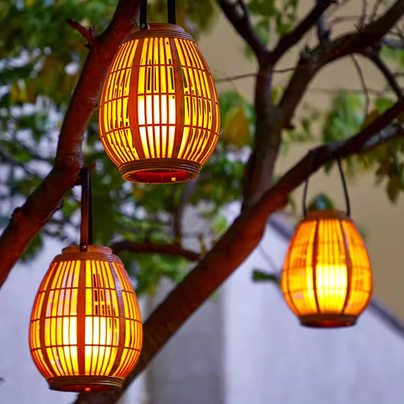 Đèn lồng giả tre năng lượng mặt trời LD7458 9