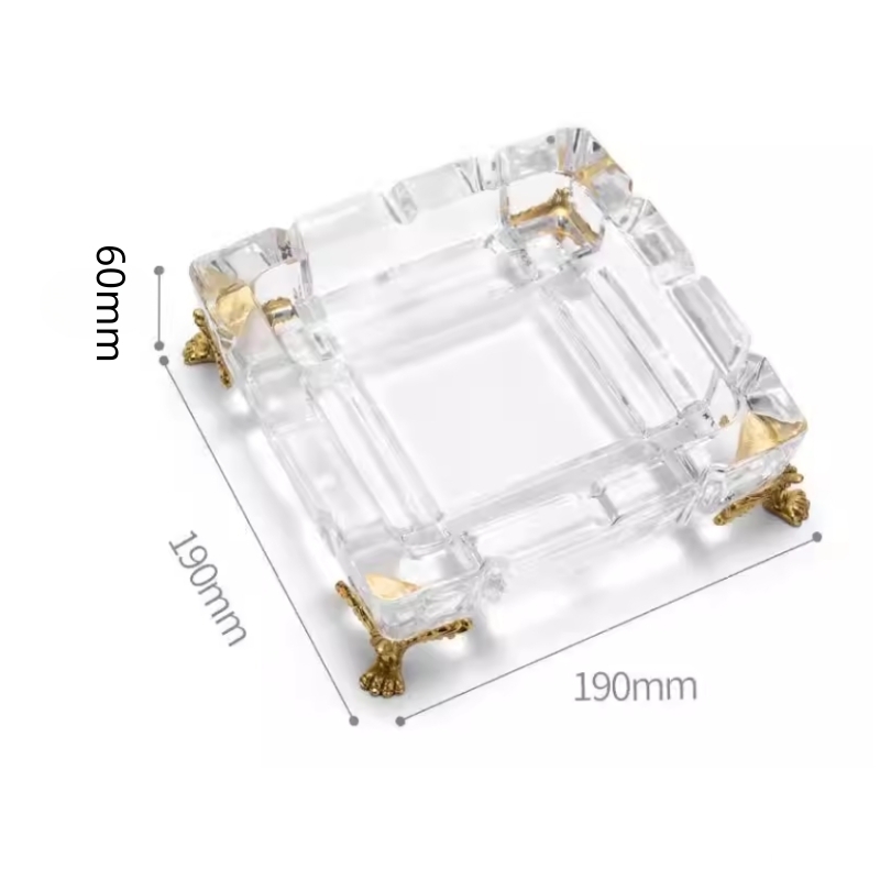 Gạt tàn cigar pha lê phối đế đồng cao cấp CGL1716 11 Gạt tàn cigar pha lê phối đế đồng cao cấp CGL1716 19