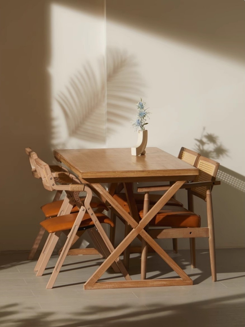 Ghế ăn gỗ họa tiết Boho phong cách Wabi-sabi FC8118 7