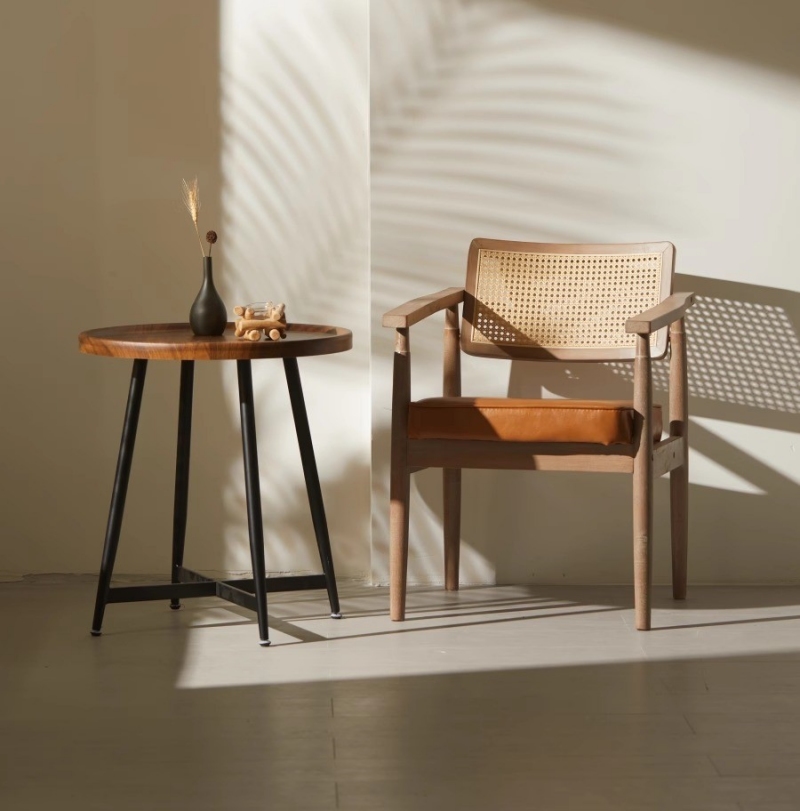 Ghế ăn gỗ họa tiết Boho phong cách Wabi-sabi FC8118 10