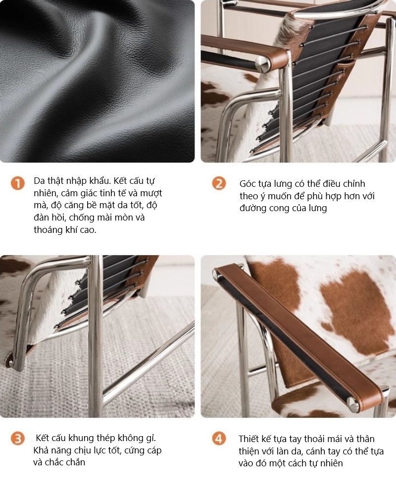 Ghế đọc sách LC Chair nghệ thuật cao cấp L0801 19