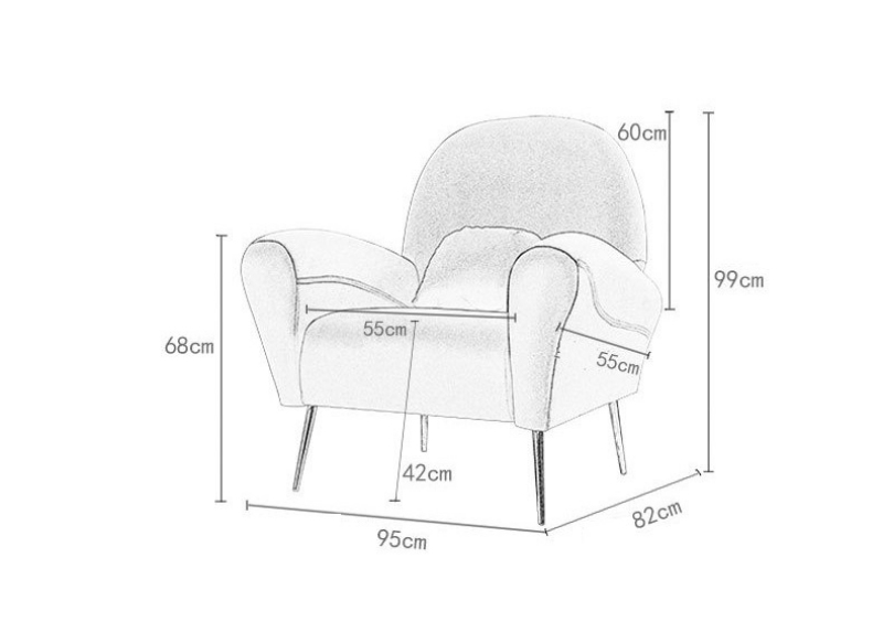 Ghế sofa đơn phòng khách kiểu Ý nhiều màu FT2031 14