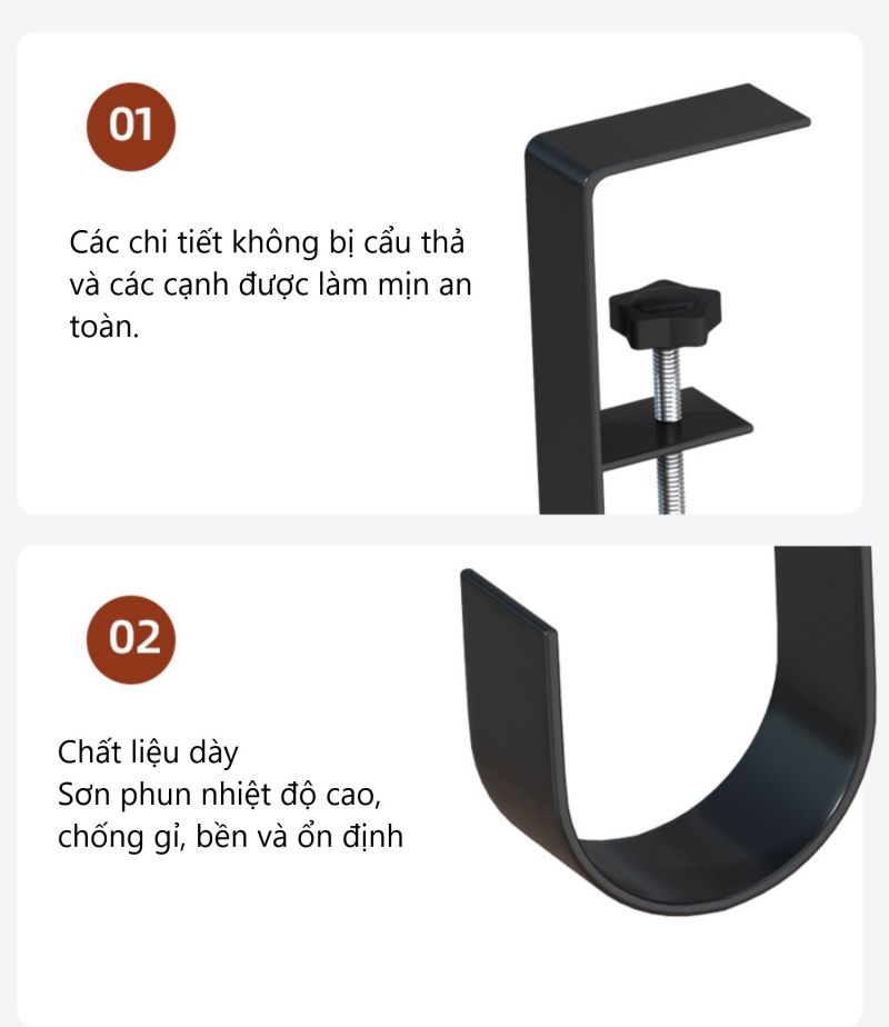 Giá treo túi xách cạnh bàn tiện lợi ZA1680 11