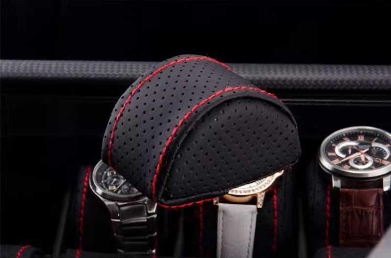 Hộp đựng đồng hồ bọc da hoa văn kim cương PU5102 23