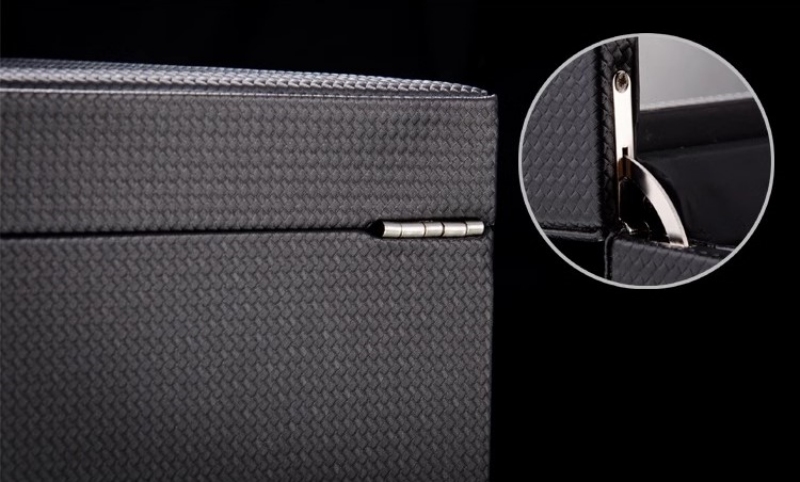 Hộp đựng đồng hồ bọc da hoa văn kim cương PU5102 16
