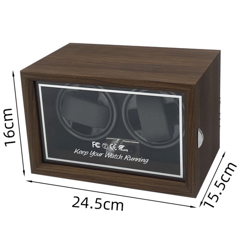 Hộp đựng đồng hồ cơ 2 xoay vân gỗ hiện đại SKW142 10
