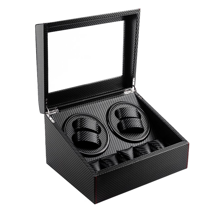 Hộp đựng đồng hồ cơ 4 xoay 5 tĩnh vân carbon SBH255 16