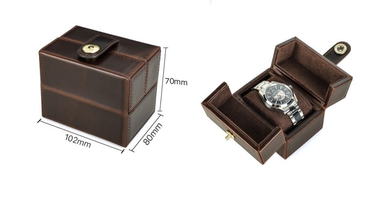 Hộp đựng đồng hồ đơn bằng da mở đôi CF1174 11