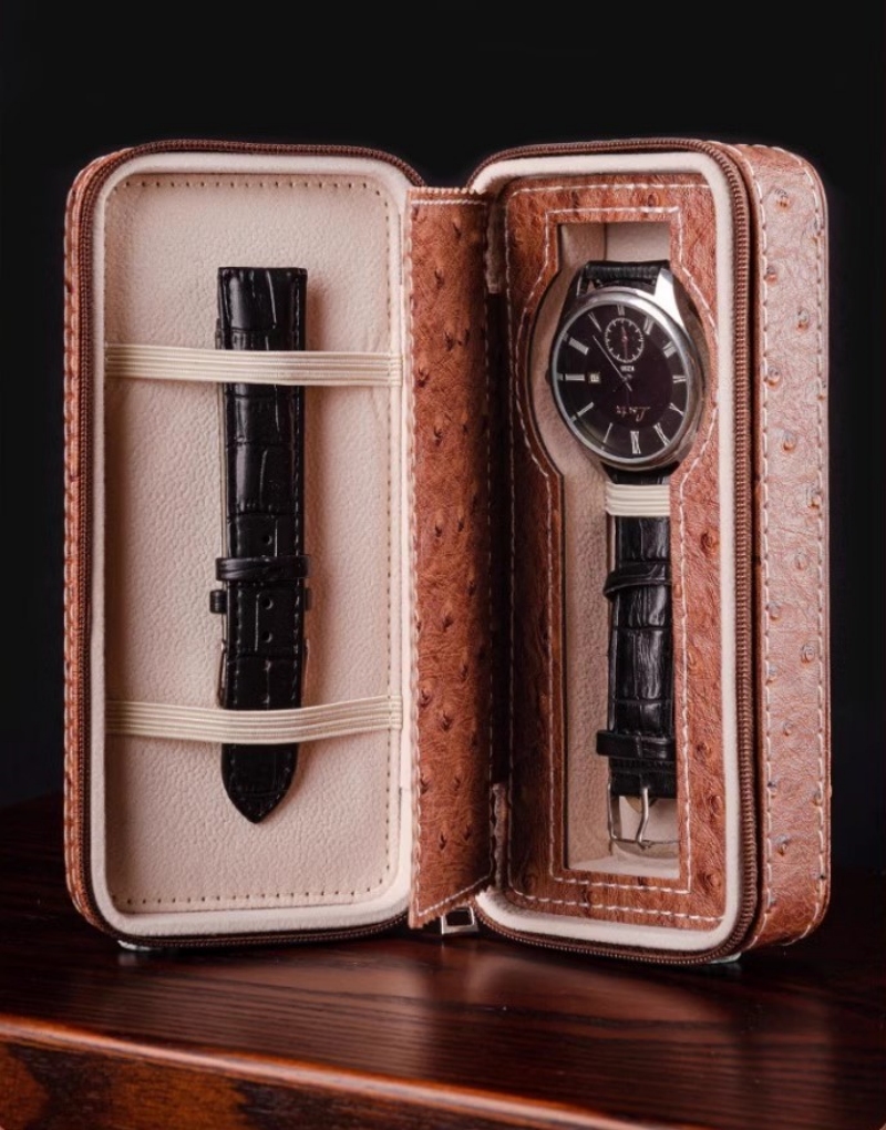 Hộp đựng đồng hồ giả da đà điểu độc đáo HY3291 11
