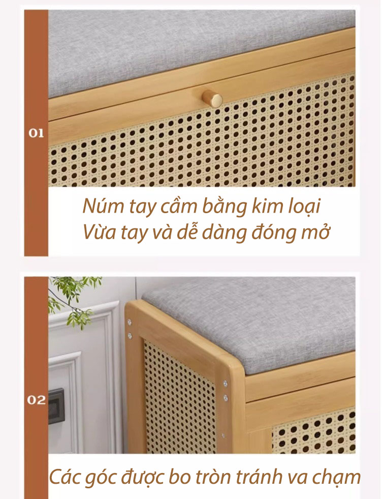 Tủ giày cánh lật có ghế ngồi WAW2391 13