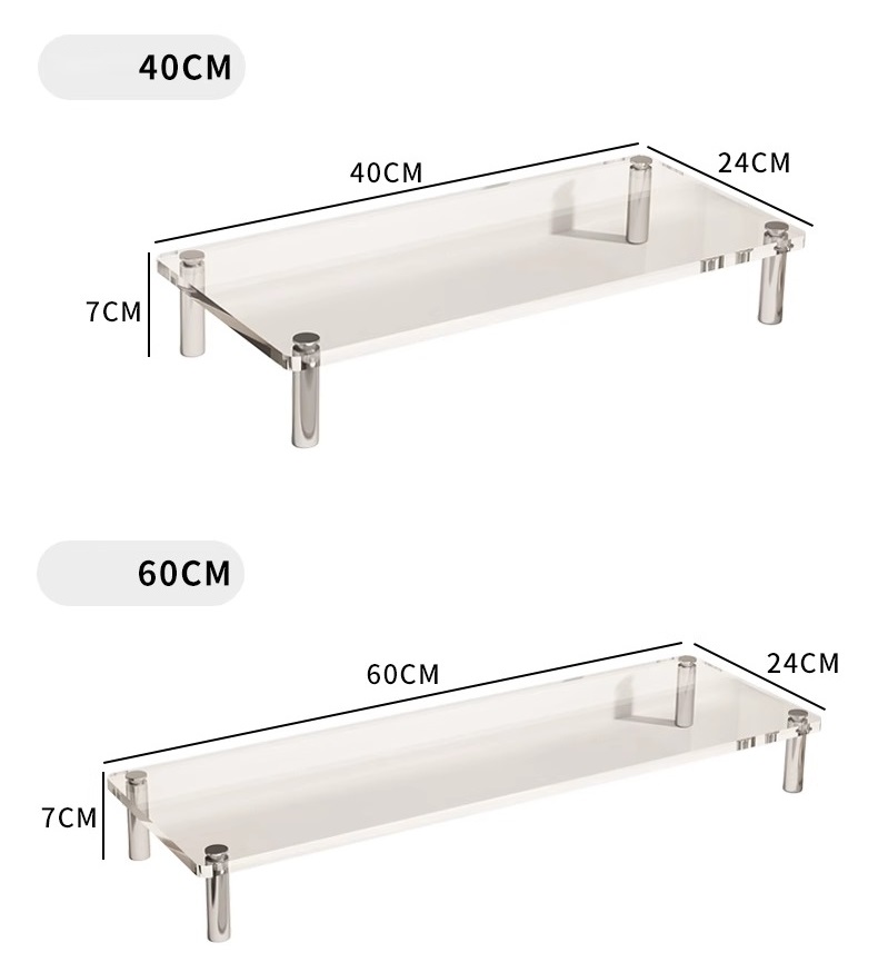 Kệ đỡ màn hình máy tính decor trong suốt FLYJ001T 15