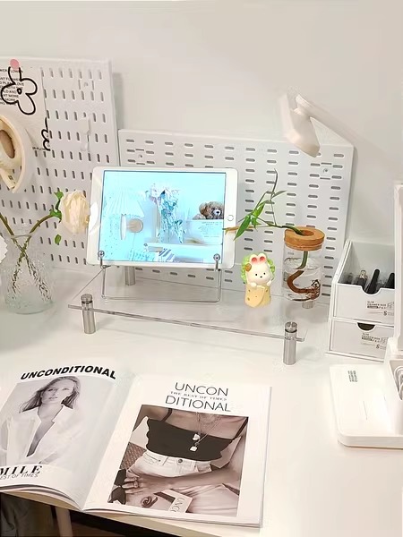 Kệ đỡ màn hình máy tính decor trong suốt FLYJ001T 18