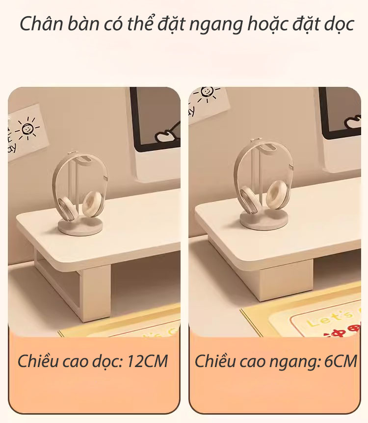 Kệ nâng màn hình máy tính bằng gỗ XJC495 8