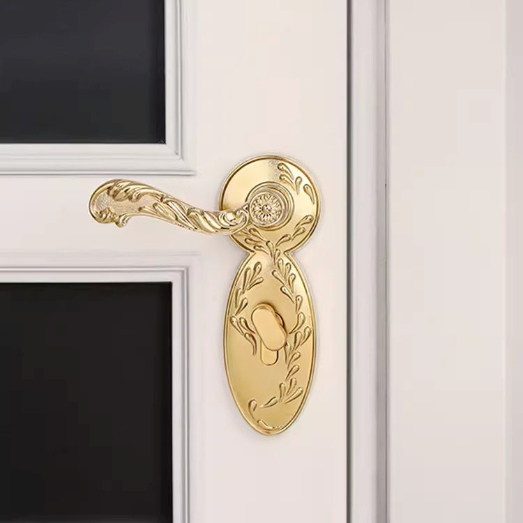 Khóa cửa bằng đồng tay gạt kiểu Pháp BTN8550 14