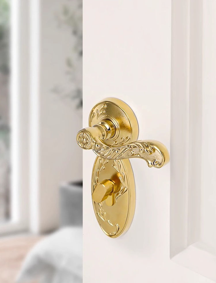 Khóa cửa bằng đồng tay gạt kiểu Pháp BTN8550 18
