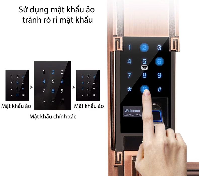 Khóa cửa điện tử thông minh phong cách Á Đông GYZ950 13