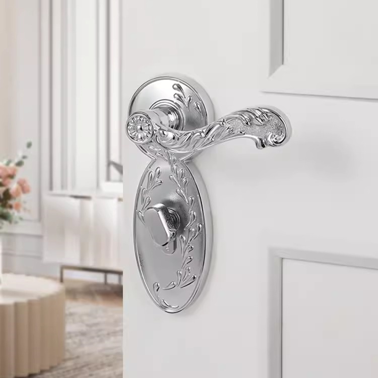 Khóa cửa tay gạt bằng đồng kiểu Pháp BTN8551 10