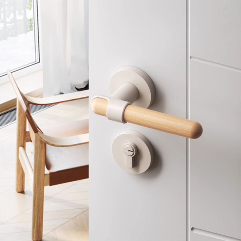 Khóa cửa tay gạt gỗ anh đào thanh lịch A7560 12