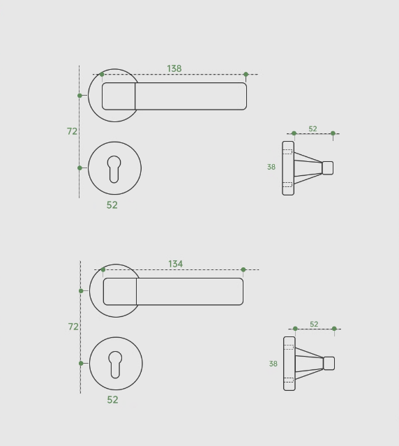 Khóa cửa tay gạt họa tiết vân gỗ hiện đại JS7431 9