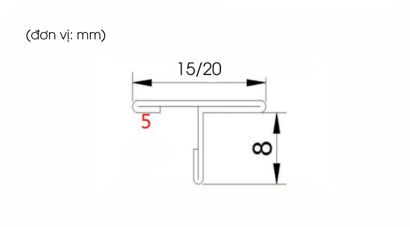 Nẹp chữ T bằng Inox 304 trang trí phòng ZY07 10