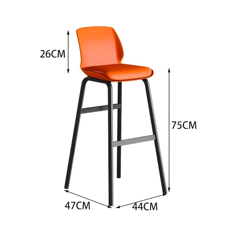 Ghế quầy bar tựa lưng đệm ngồi cao cấp TB375 11 Ghế quầy bar tựa lưng đệm ngồi cao cấp TB375 4