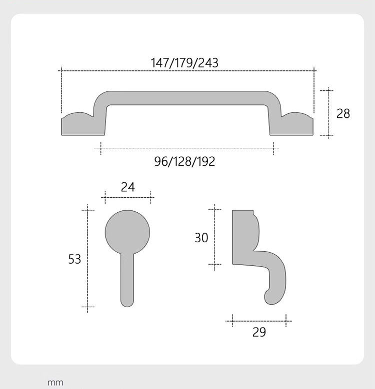 Tay nắm tủ hợp kim kẽm phối đá hiện đại FDR6108 20