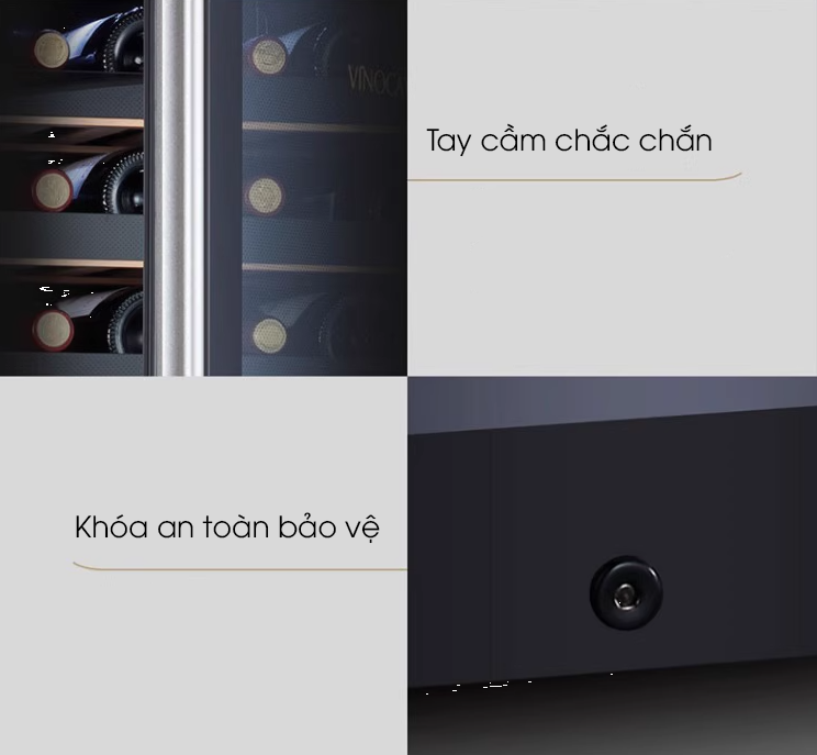 Tủ bảo quản rượu vang 168 chai Vinocave CWC-168A 8