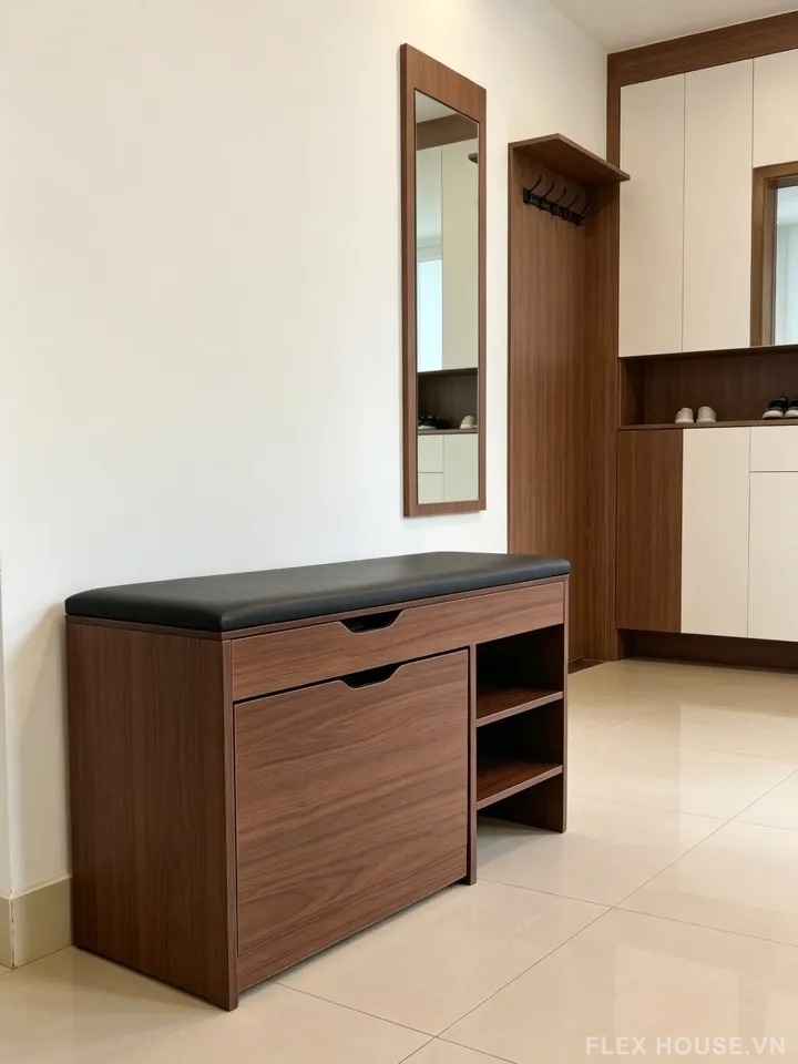 Tủ giày cánh lật có ghế ngồi thông minh NY7870 9 Tủ giày cánh lật có ghế ngồi thông minh NY7870 12