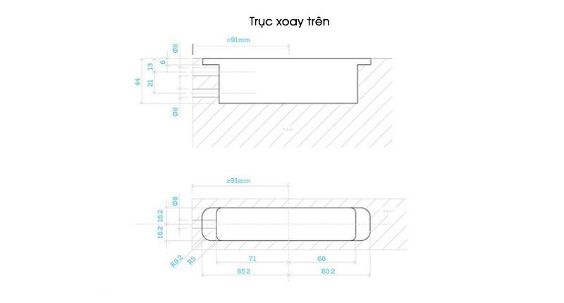 Bản lề âm sàn thép không gỉ tải trọng lớn CH7941 12