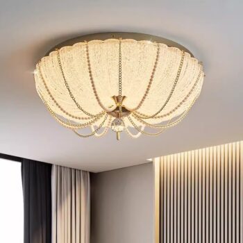 Đèn ốp trần decor acrylic và ngọc trai cao cấp SYX041