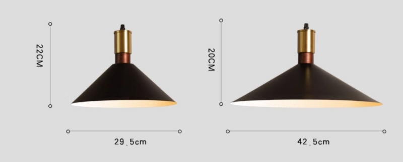 Đèn thả trần hình nón thép cao cấp Minimalist HL0038 12