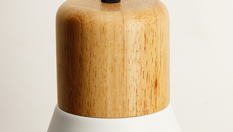 Đèn thả trần thép cao cấp đui gỗ nhiều màu sắc HL0134 9