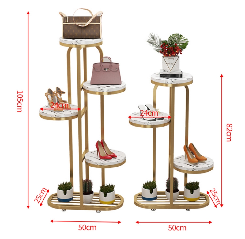 Kệ để giày dép túi xách trang trí cho showroom BI6124 9