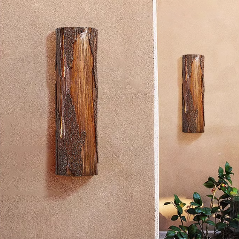 Đèn tường khối gỗ phong cách Wabi Sabi ODW137 5