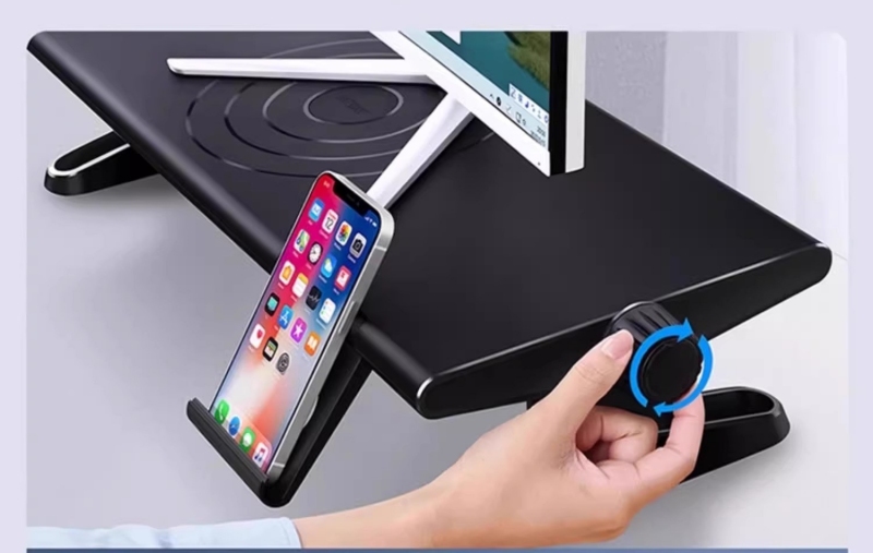 Kệ nâng máy tính tích hợp giá đỡ điện thoại MT7681 14