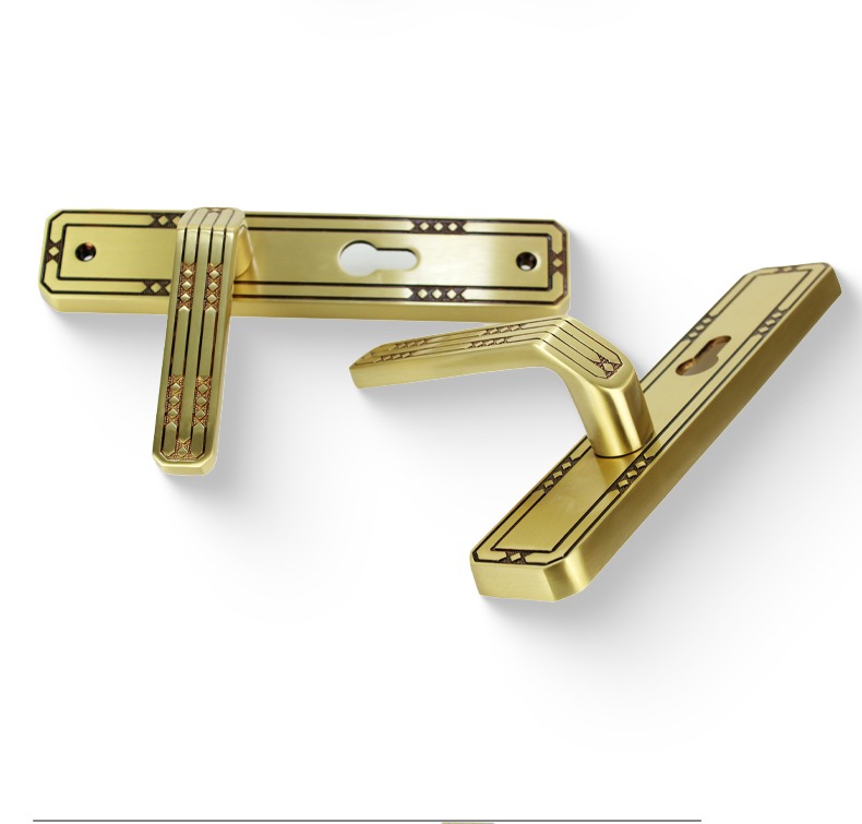 Khóa cửa tay gạt đồng thau phong cách Indochine SM1408 10