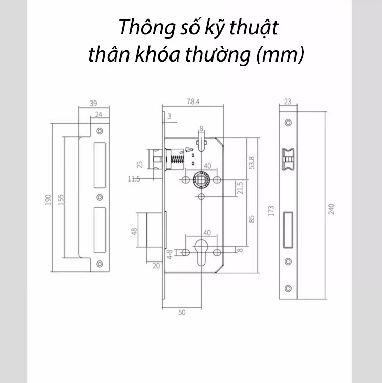 Khóa cửa tay gạt đồng thau sang trọng AG03 18