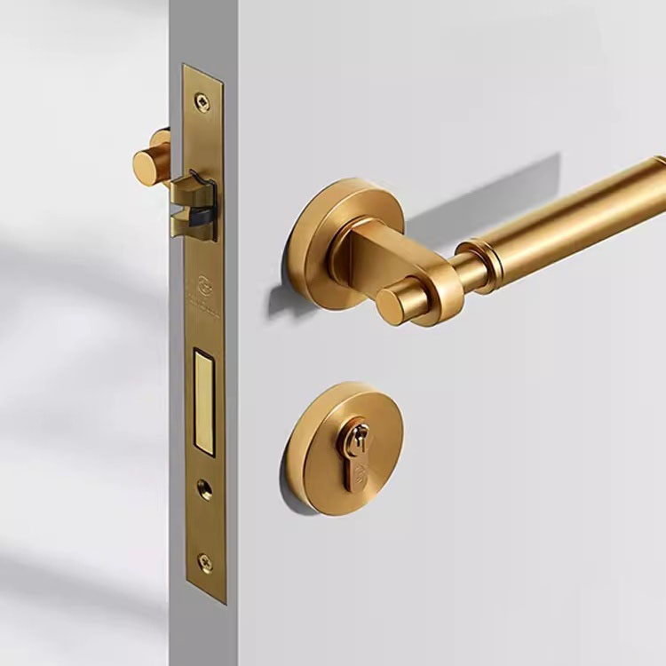 Khóa cửa tay gạt đồng thau sang trọng AG03 11