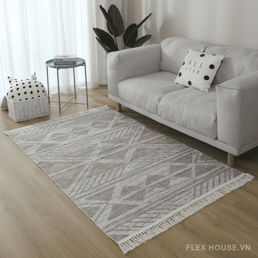 Thảm trải sàn phòng khách cotton linen Nhật AJC002 10