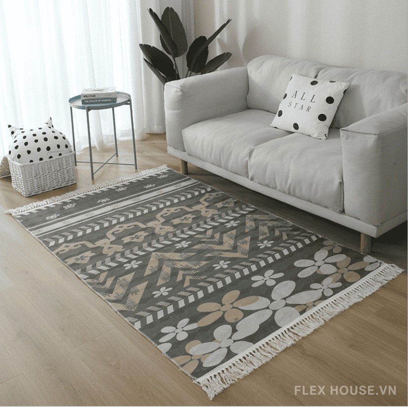 Thảm trải sàn phòng khách cotton linen Nhật AJC002 12
