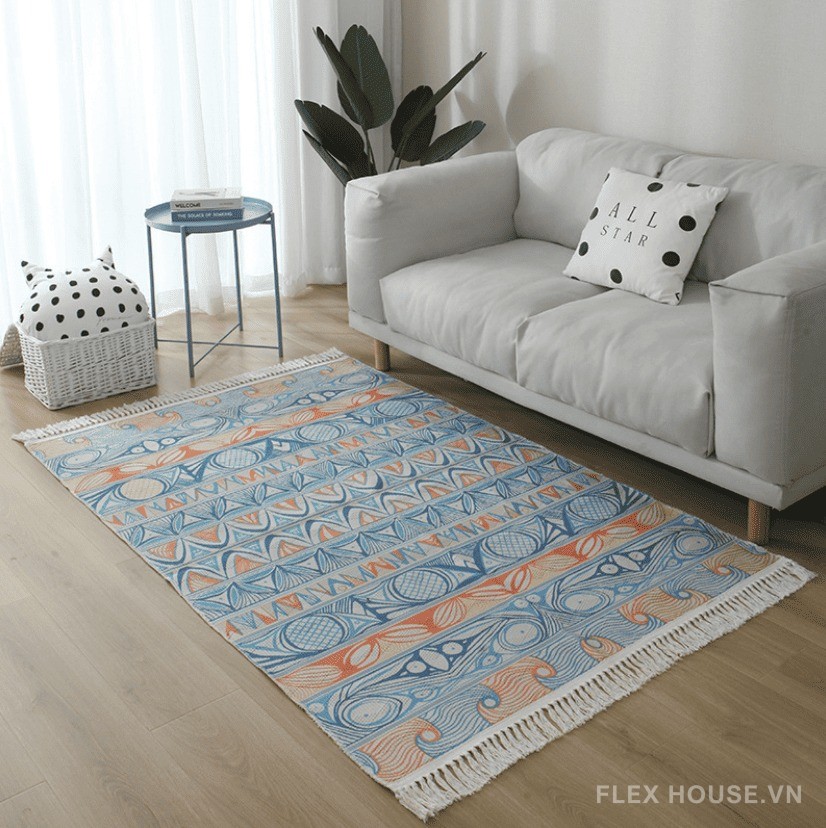 Thảm trải sàn phòng khách cotton linen Nhật AJC002 14