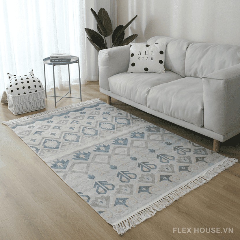 Thảm trải sàn phòng khách cotton linen Nhật AJC002 15
