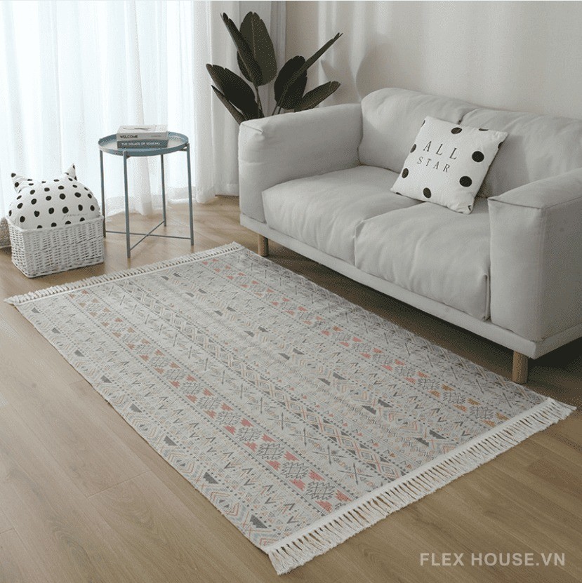 Thảm trải sàn phòng khách cotton linen Nhật AJC002 16